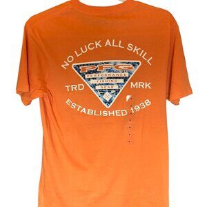Columbia PFG T Shirt Men Size M Orange Short Sleeve Outdoor Fishing MSRP $28